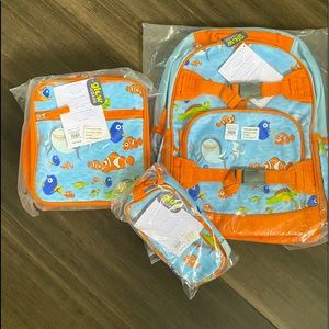 Finding Nemo backpack, Lunchbox, and Pencil case